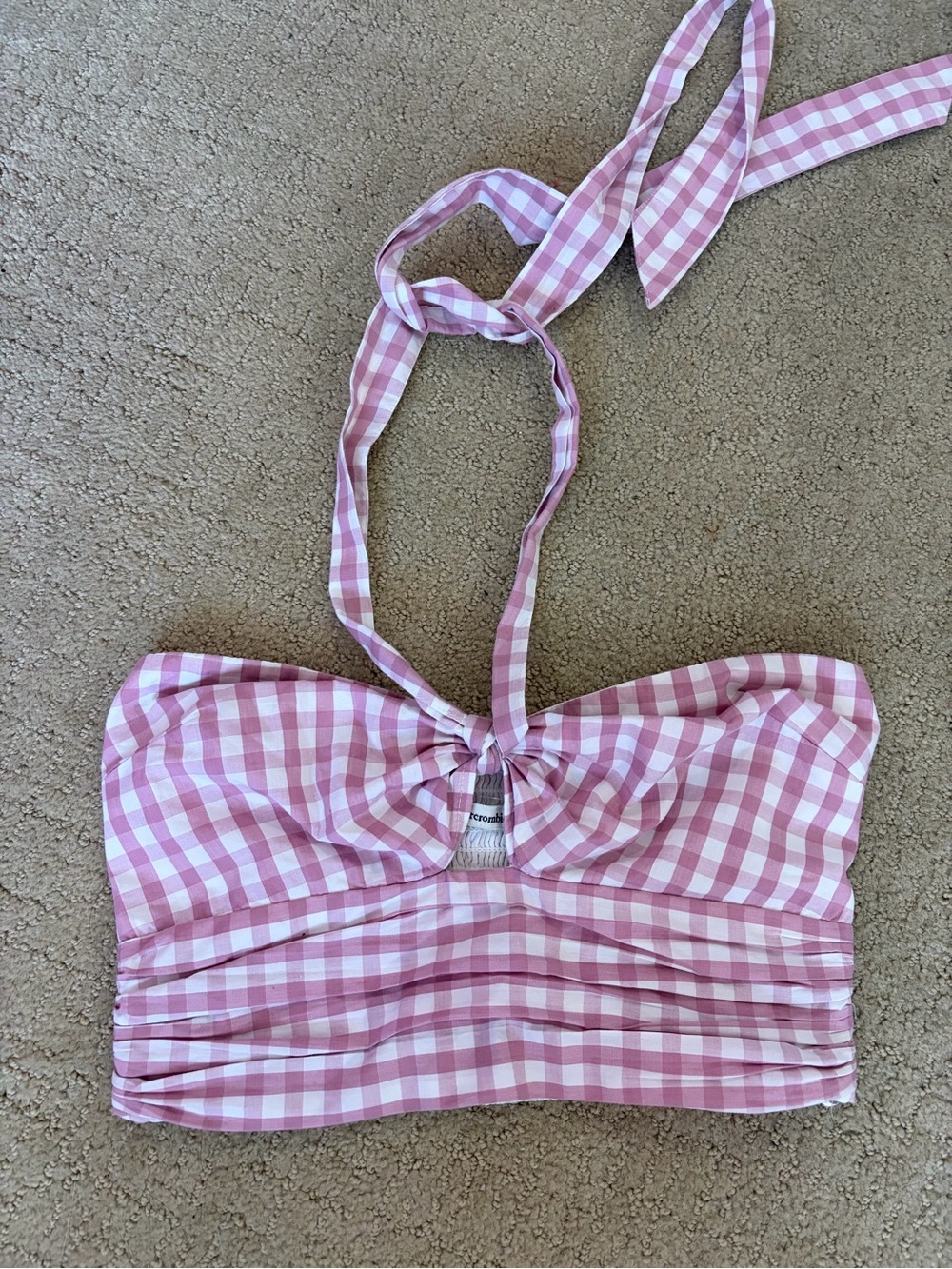 Pink Gingham Abercrombie Top